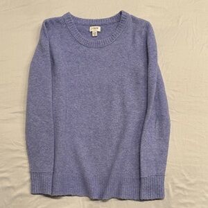 J. Crew Women's Heather Blue Crewneck Sweater